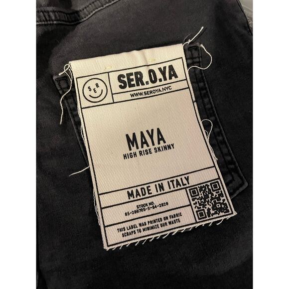 Ser.O.Ya Maya High Rise Distressed Stretch Skinny Jeans in Ash Size 26 NWT - Picture 11 of 11